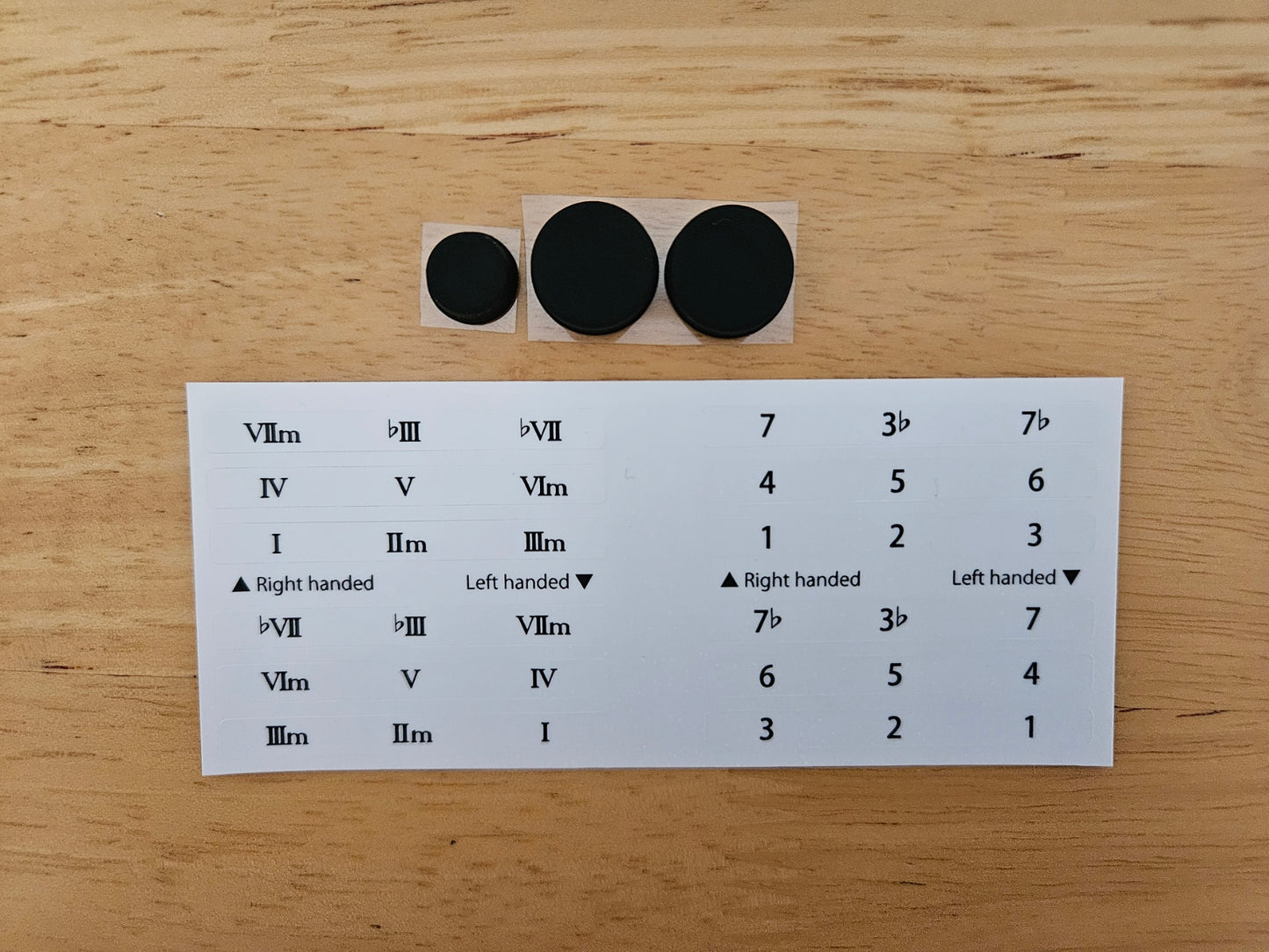 インスタコード用 ゴム足 + 数字シール(白)