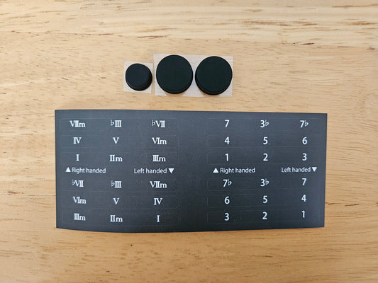 インスタコード用 ゴム足 + 数字シール（黒）